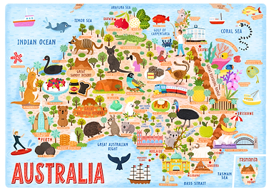 Australia Animals Map