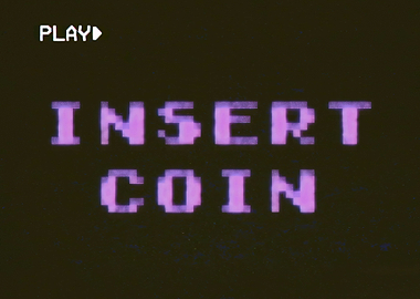 Insert coin 8bit ear vhs