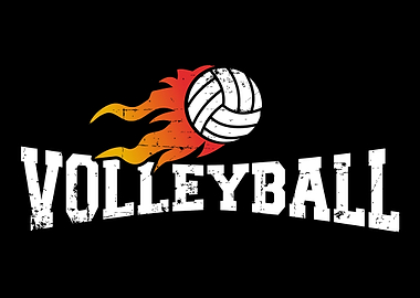 Volleyball on fire