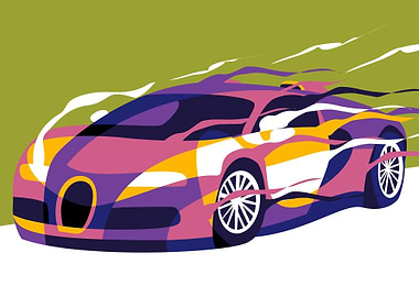 Bugatti Veyron Pop Art