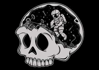 Astronaut Skull Brain