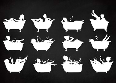 BATH SILHOUETTE CHALK