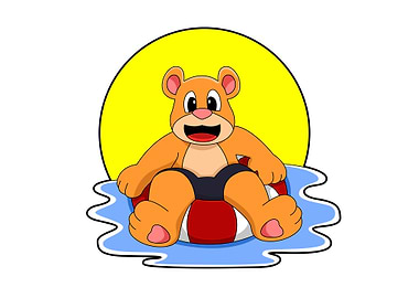 Bear Swimming Swim ring