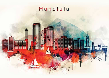 Honolulu Hawaii Skyline