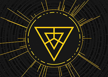 Gold Glyph Mandala Rune