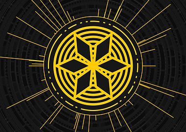 Yellow Glyph Mandala Rune