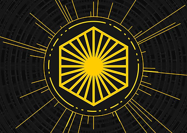 Gold Geometric Glyph Rune