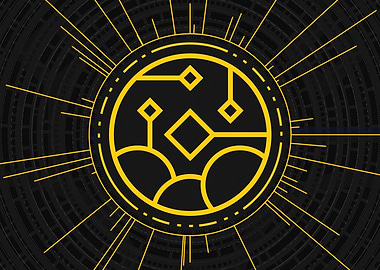 Gold Geometric Glyph Rune