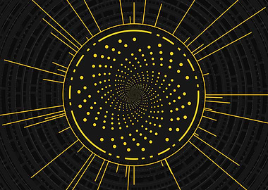 Gold Sacred Geometry Glyph