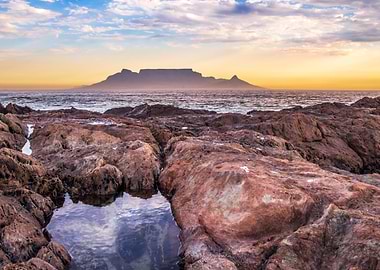 Table Mountain at sunset