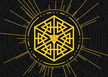 Yellow Gold Magic Glyph