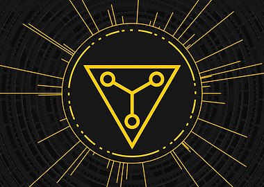 Yellow Glyph Mandala Rune