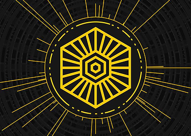 Yellow Gold Magic Glyph