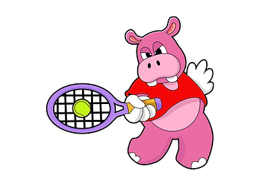 Hippo Tennis racket ball