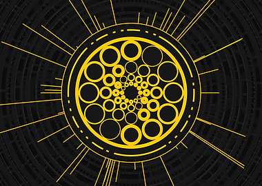 Gold Glyph Mandala Rune