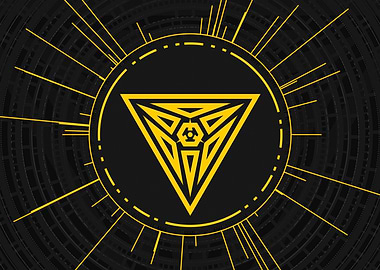 Yellow Glyph Mandala Rune