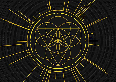 Yellow Gold Magic Glyph