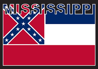 Mississippi Text Flag
