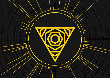 Gold Glyph Mandala Rune