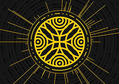 Yellow Gold Magic Glyph