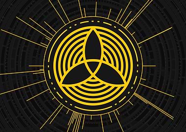 Gold Sacred Geometry Glyph