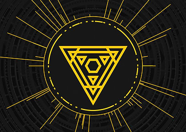 Gold Glyph Mandala Rune