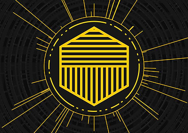 Gold Sacred Geometry Glyph