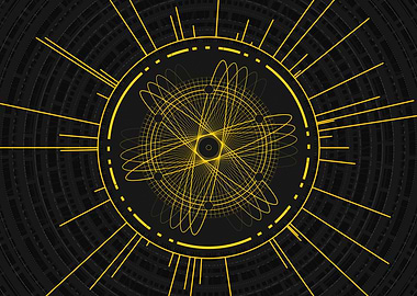 Yellow Glyph Mandala Rune