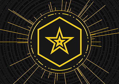 Gold Sacred Geometry Glyph