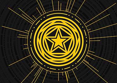 Gold Glyph Mandala Rune