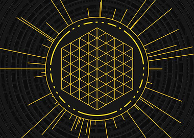 Yellow Glyph Mandala Rune