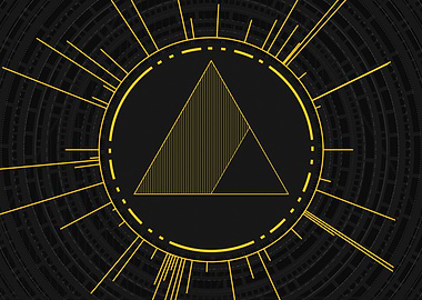 Gold Sacred Geometry Glyph