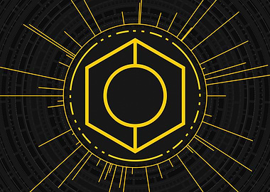 Gold Sacred Geometry Glyph