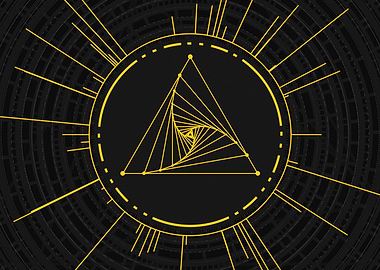 Gold Glyph Mandala Rune