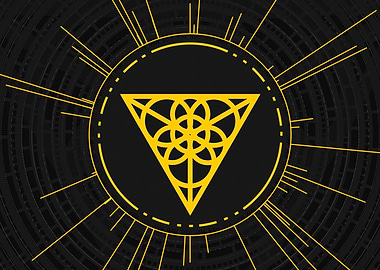 Gold Glyph Mandala Rune