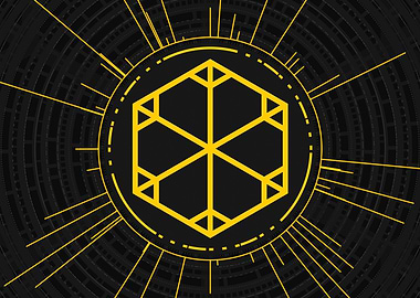 Gold Sacred Geometry Glyph