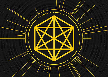 Yellow Glyph Mandala Rune