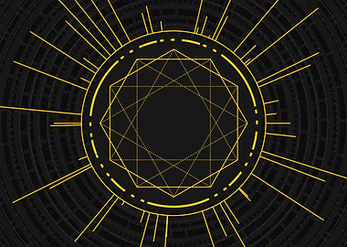 Yellow Glyph Mandala Rune