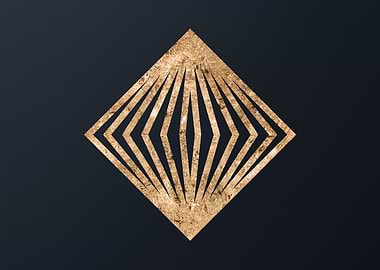 Gold Sacred Geometry Glyph