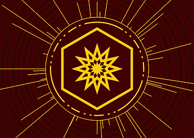 Yellow Glyph Mandala Rune