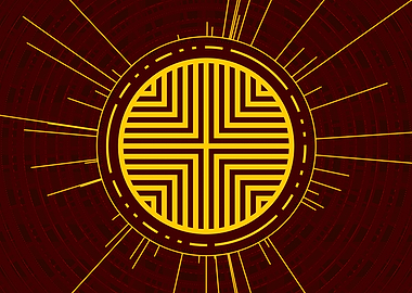 Gold Glyph Mandala Rune