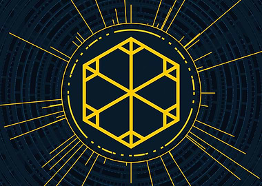 Gold Sacred Geometry Glyph