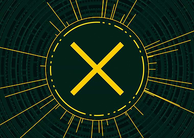 Yellow Glyph Mandala Rune