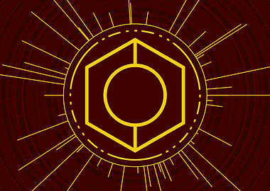 Yellow Glyph Mandala Rune