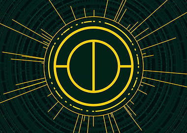 Yellow Glyph Mandala Rune