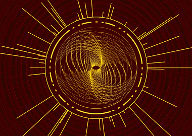 Gold Sacred Geometry Glyph