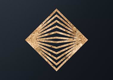 Gold Sacred Geometry Glyph