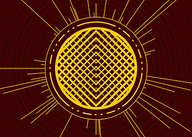 Gold Glyph Mandala Rune