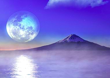 Mount Fuji Moon