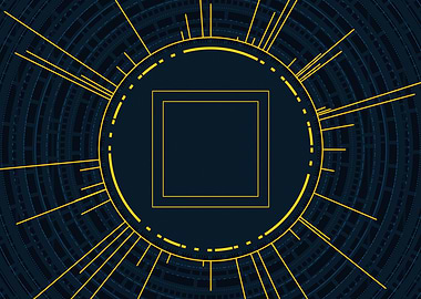 Gold Sacred Geometry Glyph